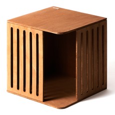 kmmmmm 貓咪格柵型木製手工躲貓貓屋, 1個, 咖啡色