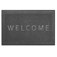 Non-slip 防滑 Welcome2 地墊, 1個, 炭灰色