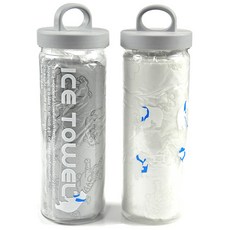 Dajeongdagam 超細纖維游泳登山健身濕式運動毛巾2件組, 1套, 白色, 灰色