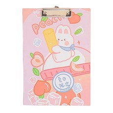 마켓감성 하드보드 클립 5p, 피치토끼