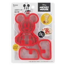 SKATER 3D立體角色米奇壓模 DCN1, 1個, 紅色