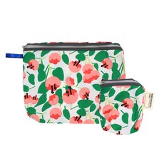 베베슈에뜨 유아용 방수 약 + 기저귀 파우치 세트, 튤립