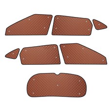 지엠지모터스 차량용 기아 셀토스 2019년~2022년 햇빛가리개 차박 커튼 한대분 세트, 브라운, 1세트