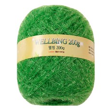 Yeonil纖維 養生絲瓜絡圓筒毛線 200g, 1個, 03嫩綠色