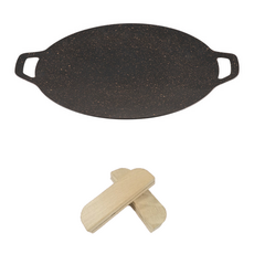 李賢煎鍋+木柄, 30cm, 1組