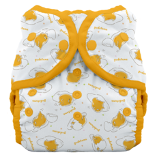 THiRSTiES 防水壓扣尿布兜 SANRIO聯名款 18-30kg, Gude ama 蛋黃哥 白色, 1件