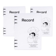 마켓감성 만화그림 노트, 힙스터오리, 3개