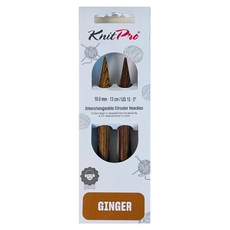 KnitPro Yana Ginger 豪華組合式木棒長針棒針 2入, 1個