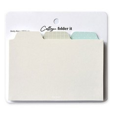 PLEPIC 拼貼文件夾式寬版黏貼便條紙, 萊姆水, 1個, 1入