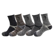 韓國 BUFFALO 男款 Life 登山襪 5雙組, 隨機出貨, 1套