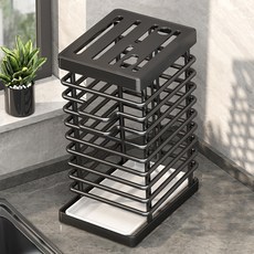 甜蜜商店不鏽鋼廚房刀架, 1個, 黑色