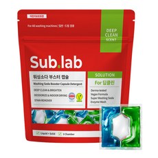 Sauber Sauber Lab 洗衣蘇打增效膠囊洗衣精, 1個, 30入