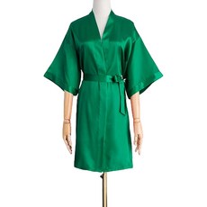 Allode 中長款午夜浴袍 XXL, 1個, 款式 09 深綠色