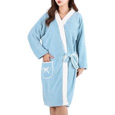 Allode 柔軟吸水穿戴式浴袍, 1個, TYPE 14 天空藍