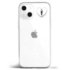 워너프 부착용 하트형 키링고리 + 투명 젤리 휴대폰 케이스