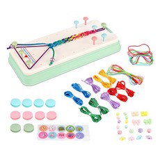 컬러 비즈 팔찌 만들기 DIY 세트, 그린, 1세트