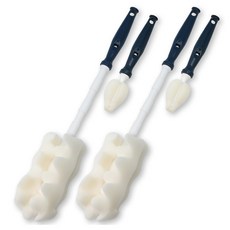 babybear 韓國製造壓花直筒型奶瓶刷組, 2套, 海軍藍