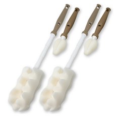 babybear 韓國製造壓花直式奶瓶刷組, 2套, 棕色