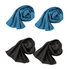 Co&Co乾式速冷涼感毛巾 2種*2條組, 淺藍色、黑色, 1組