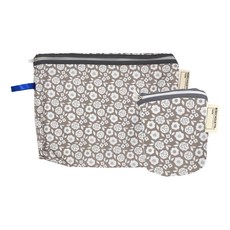 베베슈에뜨 유아용 방수 약 + 도시락 파우치 세트, 플라워