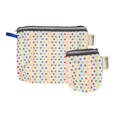 BEBE CHOUETTE 幼兒用防水藥+尿布收納包組, 彩虹圓點