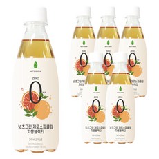 NUTS GREEN 零卡葡萄柚紅茶風味氣泡飲, 340ml, 6瓶