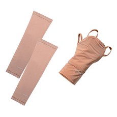 Around Six UV抗UV涼感手背套+涼感袖套雙手組 ITG-400, 米色, 1組