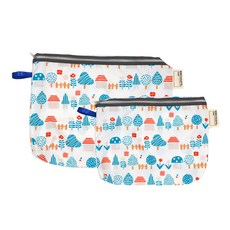 베베슈에뜨 유아용 방수 기저귀 + 도시락 파우치 세트, 숲속우리집