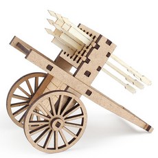 영공방 영플래닛 신기전기화차 DIY 나무 모형 조립 세트 CM924, 혼합색상, 1개