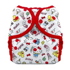 THiRSTiES 游泳尿布 SANRIO聯名款 Hello Kitty My Friends 外層100%聚酯纖維, 尺碼2 (8-18kg), 1件