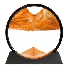 윰스 샌드아트 모래멍 인테리어 소품 모래시계 18cm 블랙프레임, 옐로우, 1개