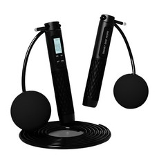 블럭마트 스마트 유/무선 줄넘기 eva볼 2p, 블랙, 1세트