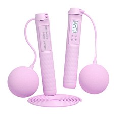 Block Mart 智慧有線/無線跳繩 EVA球 2入, 紫色, 1個