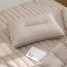 wooree&deco Shiny 弧形頸椎枕, 1個, 米色