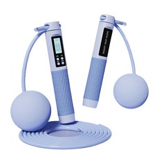 Block Mart 智慧有線/無線跳繩 EVA球 2入, 紫色, 1個