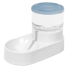 Lanboer 寵物撞色半自動餵水器, 藍色, 1個