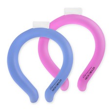 Sang Sang and DIU 冷環頸涼爽自然降溫護頸涼爽圍巾藍色 + 粉紅色套裝 2 x 18 cm, 1組