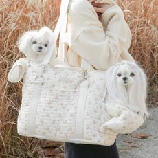 바비스영 반려동물 오브백 카시트 이동가방, 화이트 + 베이지, 1개