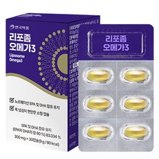 Ahngook pharm 安國藥品 微脂體Omega-3魚油膠囊, 1個, 30顆