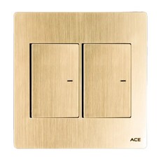 Wonha Ace Palette 單切開關 中2聯 金色, 1個