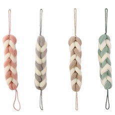 J-meal 麻花沐浴巾4件組, 綠色, 灰色, 棕色, 粉紅色, 1套