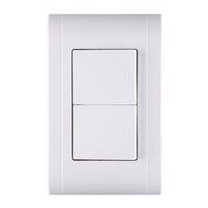 WONHA BO 開關 2開關單控 Miru 白色, 1個