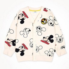 JELISPOON 兒童款迪士尼米奇滿版印花開襟衫