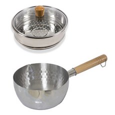 uh homedeco 電磁爐不鏽鋼單柄鍋 + 蒸籠蓋組, 20cm, 1套