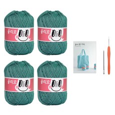 올리오 봉봉 네트백 뜨개질 DIY 패키지, 1세트, 726 민트(실), 랜덤발송(코바늘)