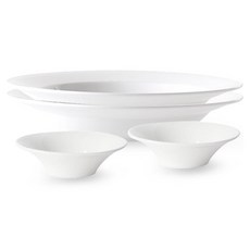 프렐류드 네오본 파스타볼 26cm 2p + 리젠시 찬기 16.6cm 2p 세트, 흰색, 1세트