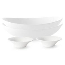 프렐류드 네오본 타원 와이드볼 2p + 리젠시 찬기 10cm 2p 세트, 흰색, 1세트, 타원와이드볼 2p + 리젠시 찬기 10cm 2p