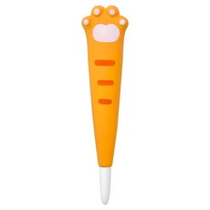 ii GEN 一正 大腳貓咪軟軟捏中性筆 0.4mm, 橘色, 3個
