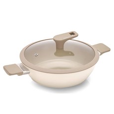 LIVENS Perfect 陶瓷IH電磁爐燉鍋, RoseIvory + RoseBeige, 24cm, 1個