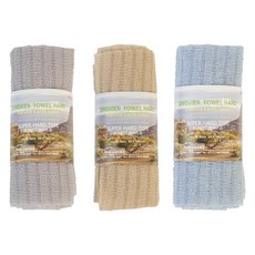 aisen 沐浴巾套組, 米色 + 灰色 + 藍色, 1套